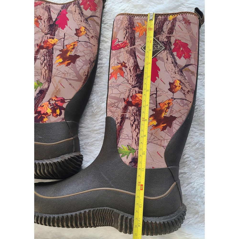 Muck Boot Womens 10 Hot Leaf Camo Print Tall Rain Boots Waterproof Rubber - Picture 3 of 6